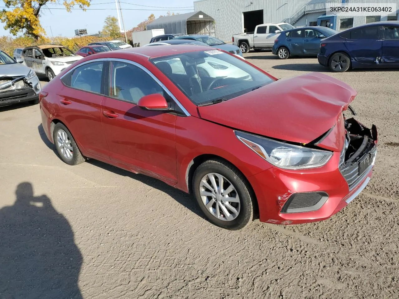 2019 Hyundai Accent Se VIN: 3KPC24A31KE063402 Lot: 76991814