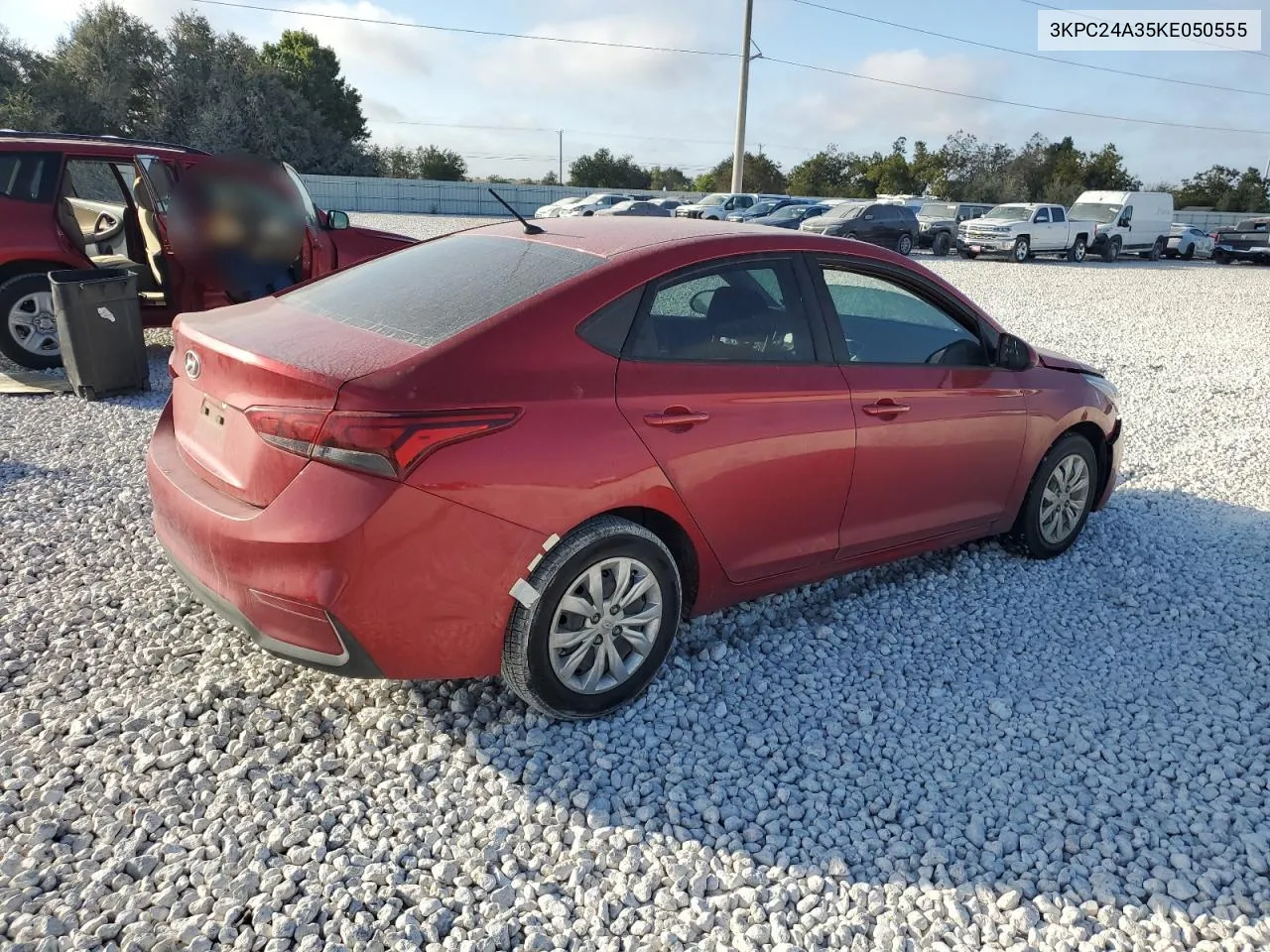 2019 Hyundai Accent Se VIN: 3KPC24A35KE050555 Lot: 77222064