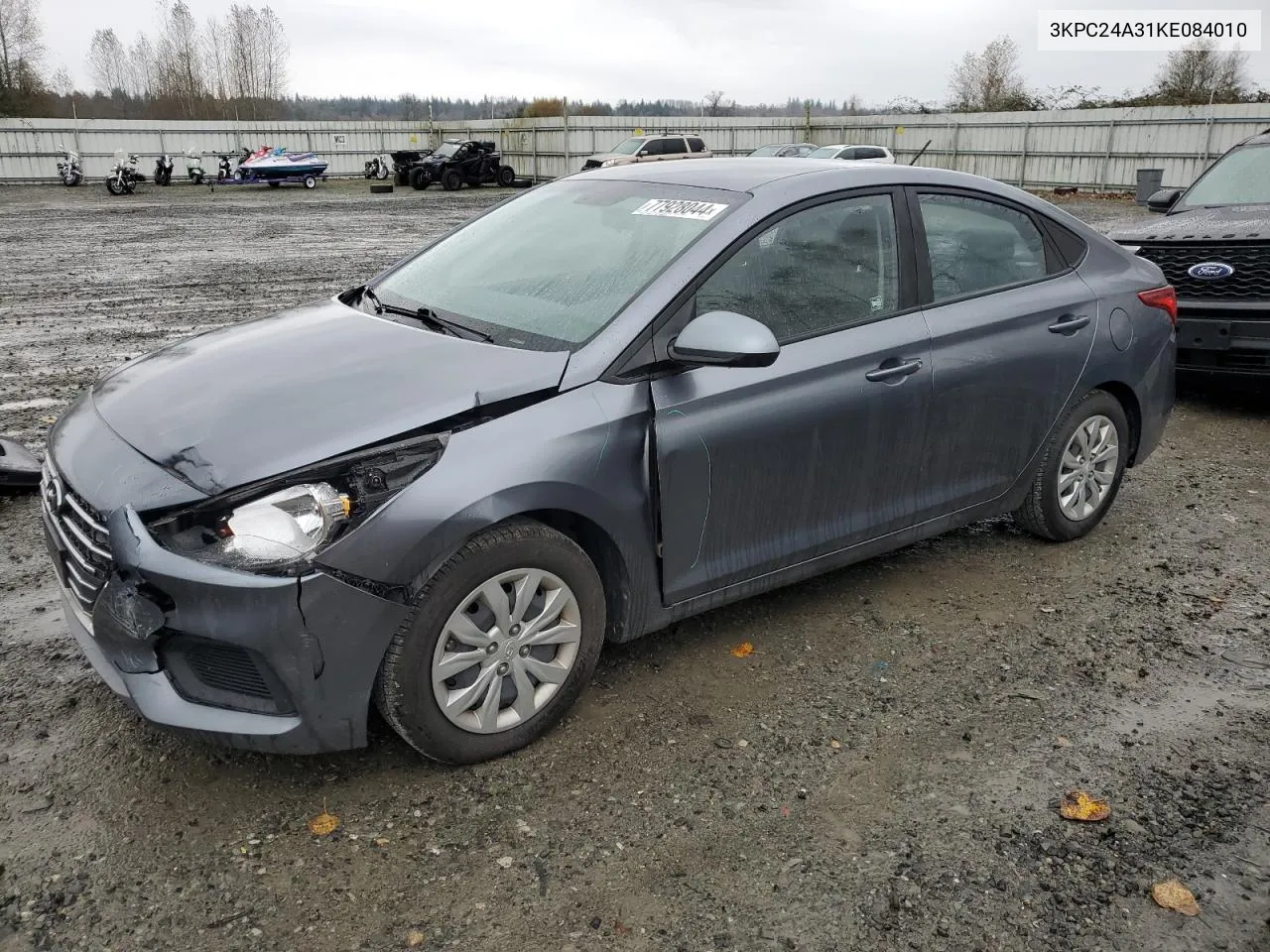 2019 Hyundai Accent Se VIN: 3KPC24A31KE084010 Lot: 77928044