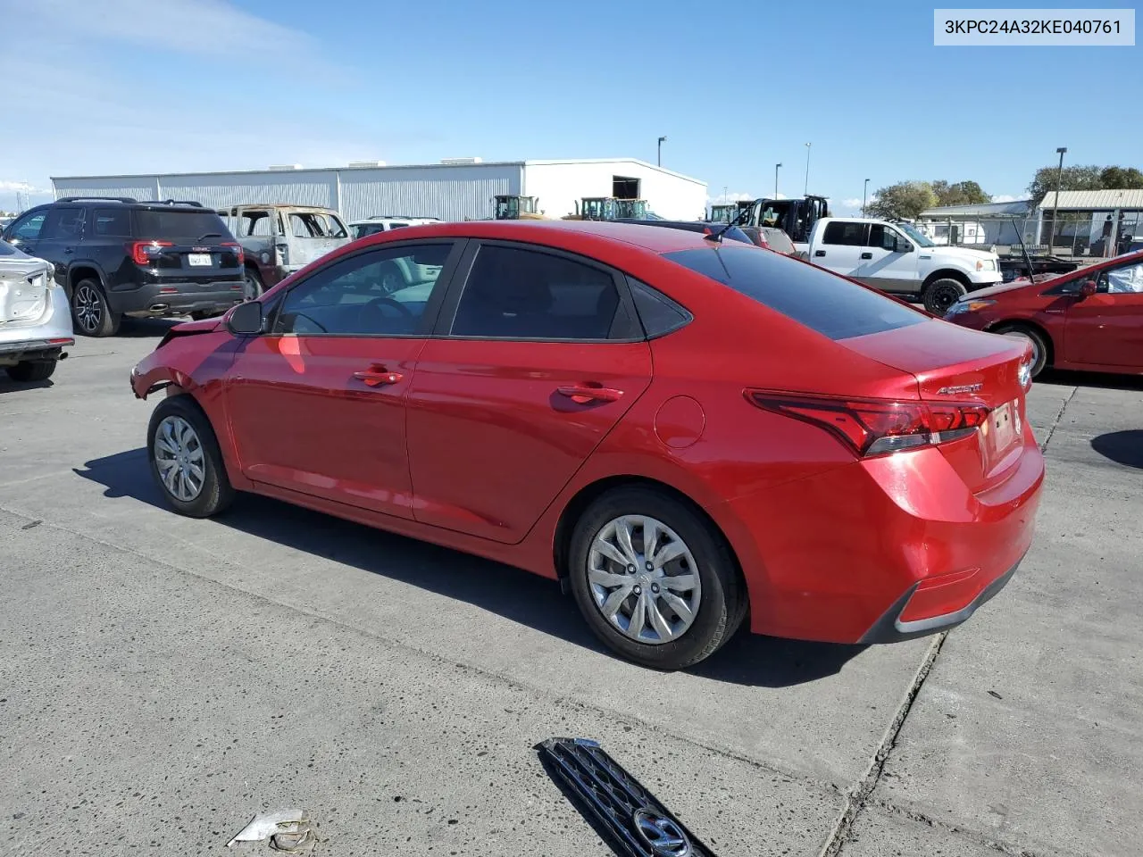 2019 Hyundai Accent Se VIN: 3KPC24A32KE040761 Lot: 78055304