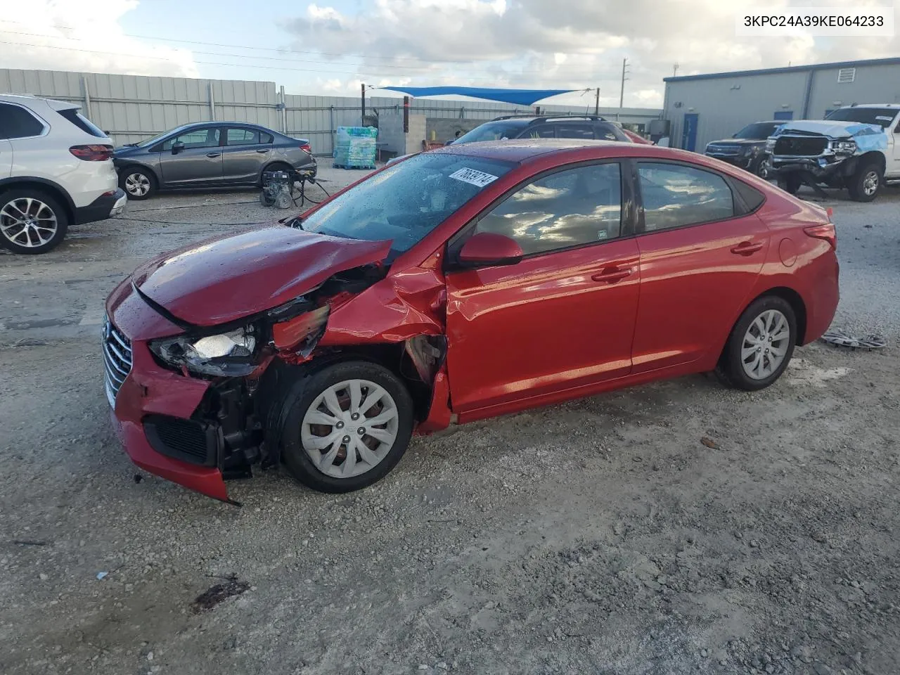 2019 Hyundai Accent Se VIN: 3KPC24A39KE064233 Lot: 78639714