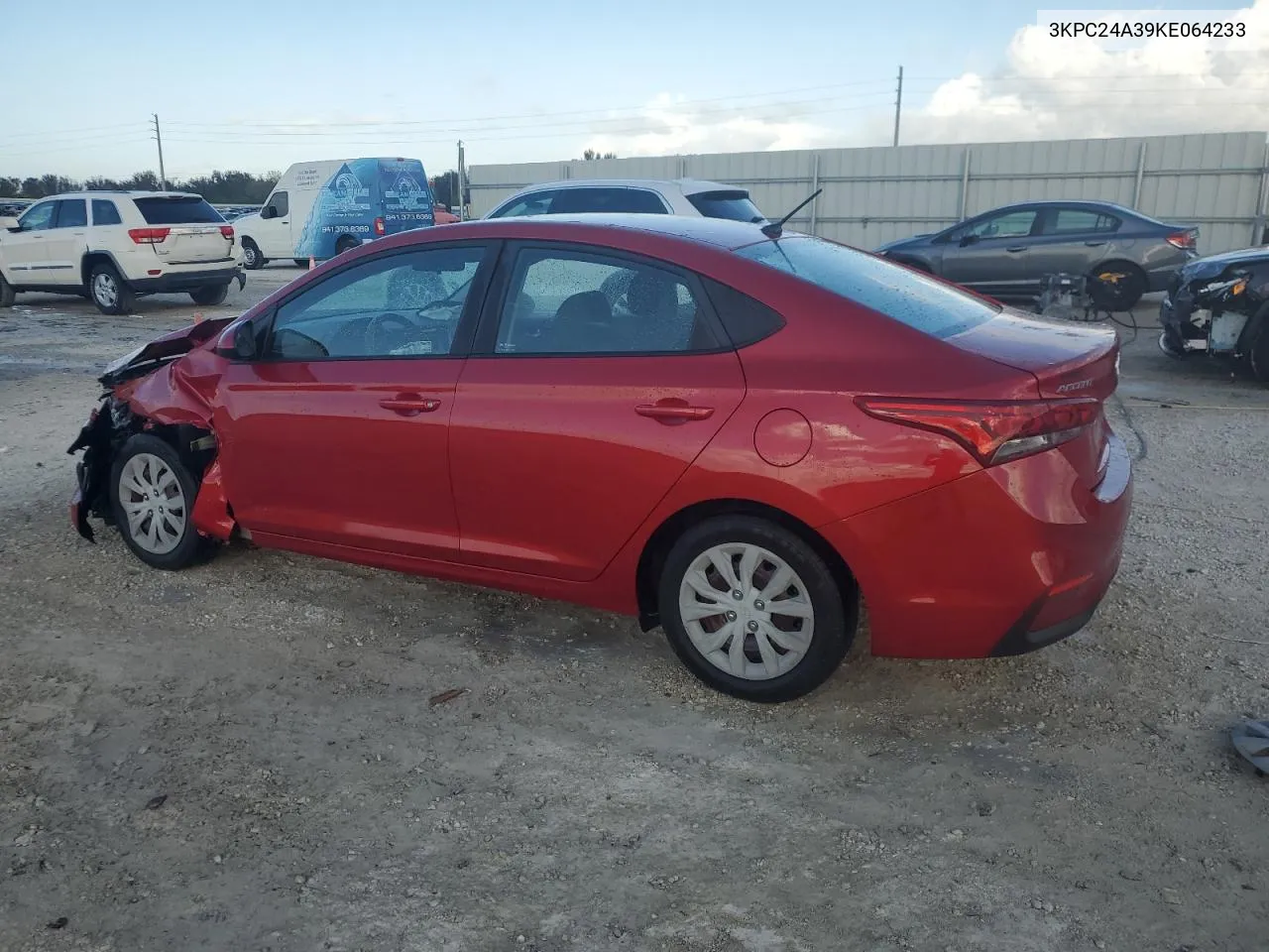 2019 Hyundai Accent Se VIN: 3KPC24A39KE064233 Lot: 78639714