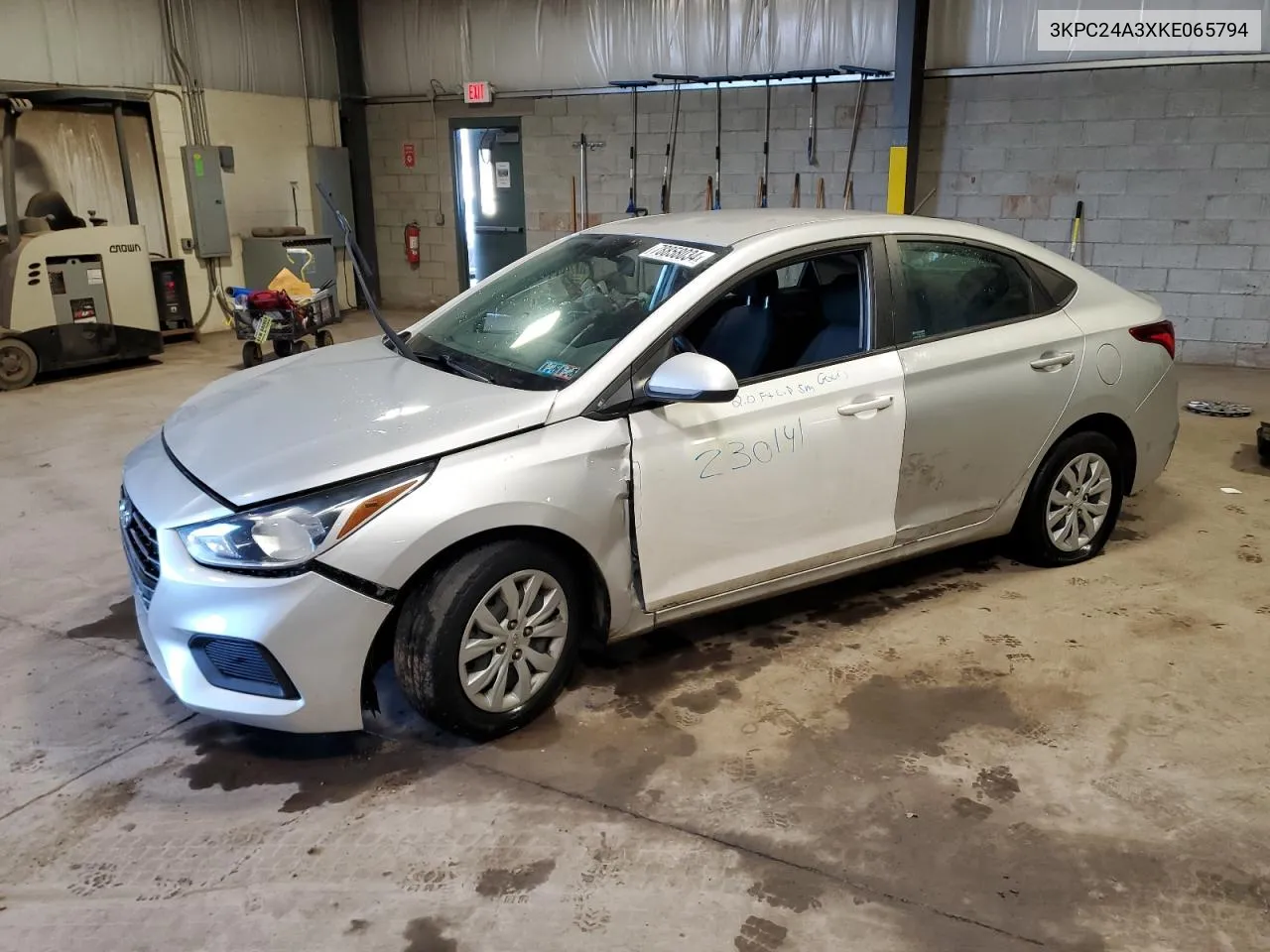 2019 Hyundai Accent Se VIN: 3KPC24A3XKE065794 Lot: 78858034