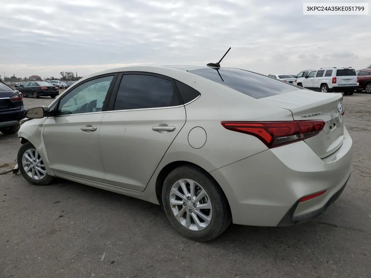 2019 Hyundai Accent Se VIN: 3KPC24A35KE051799 Lot: 80616174