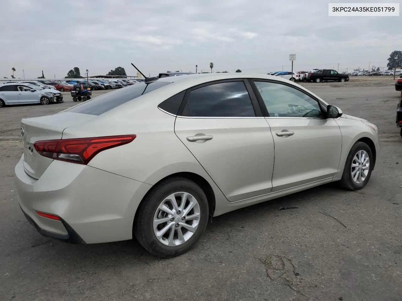 2019 Hyundai Accent Se VIN: 3KPC24A35KE051799 Lot: 80616174