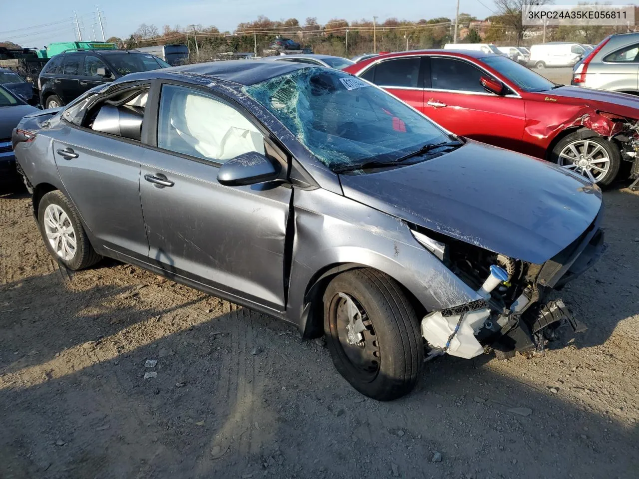 2019 Hyundai Accent Se VIN: 3KPC24A35KE056811 Lot: 81179334