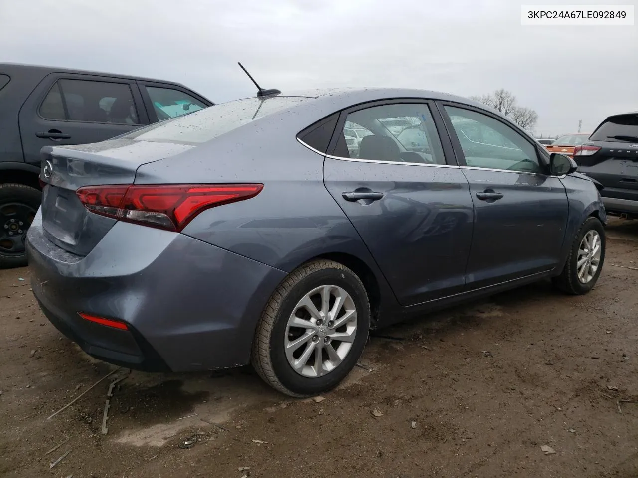 2020 Hyundai Accent Se VIN: 3KPC24A67LE092849 Lot: 50507164