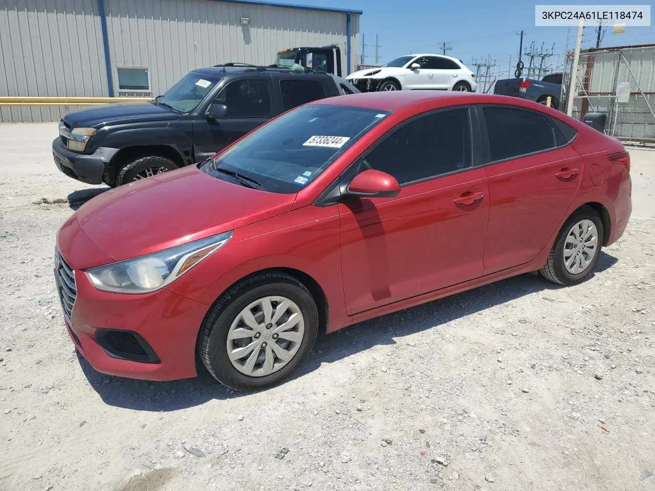 2020 Hyundai Accent Se VIN: 3KPC24A61LE118474 Lot: 57336244