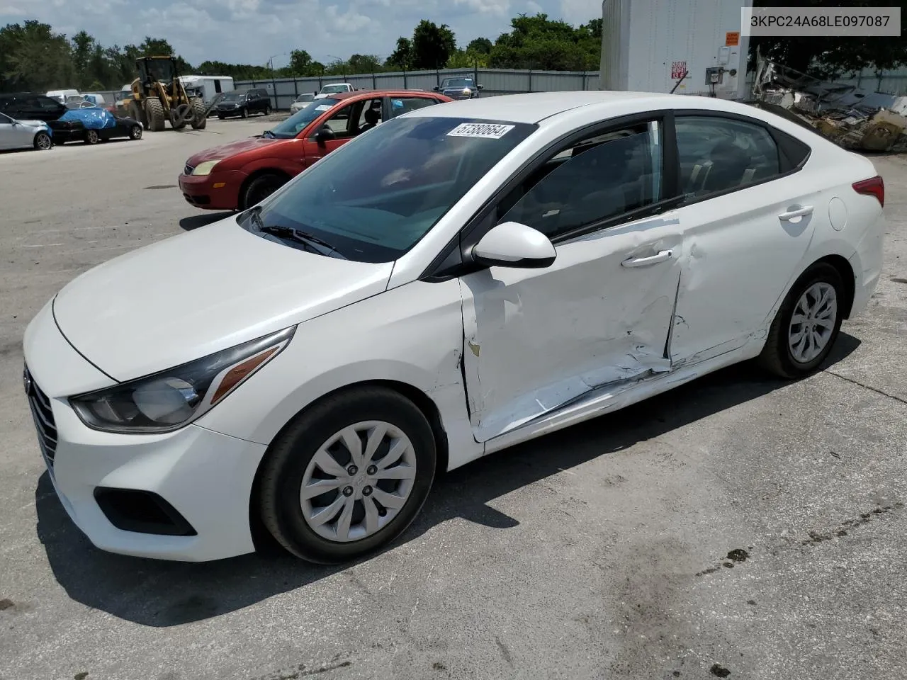 2020 Hyundai Accent Se VIN: 3KPC24A68LE097087 Lot: 57380664