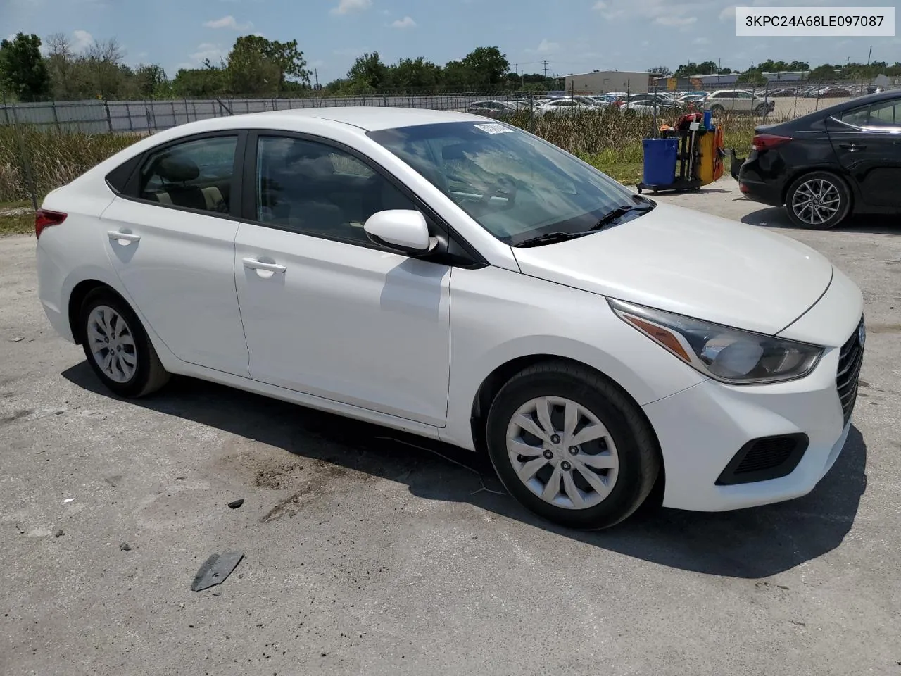 2020 Hyundai Accent Se VIN: 3KPC24A68LE097087 Lot: 57380664