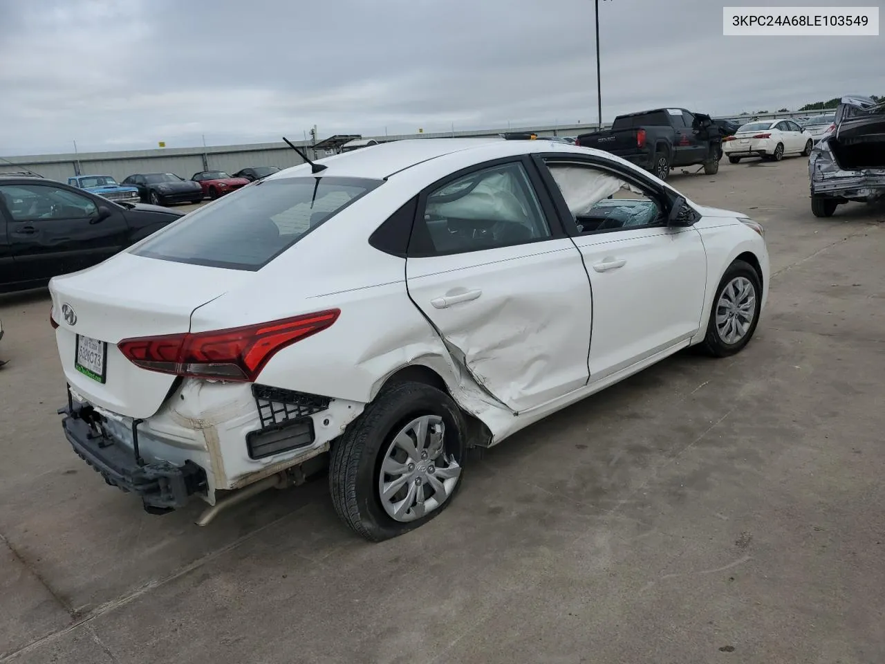 2020 Hyundai Accent Se VIN: 3KPC24A68LE103549 Lot: 58246124