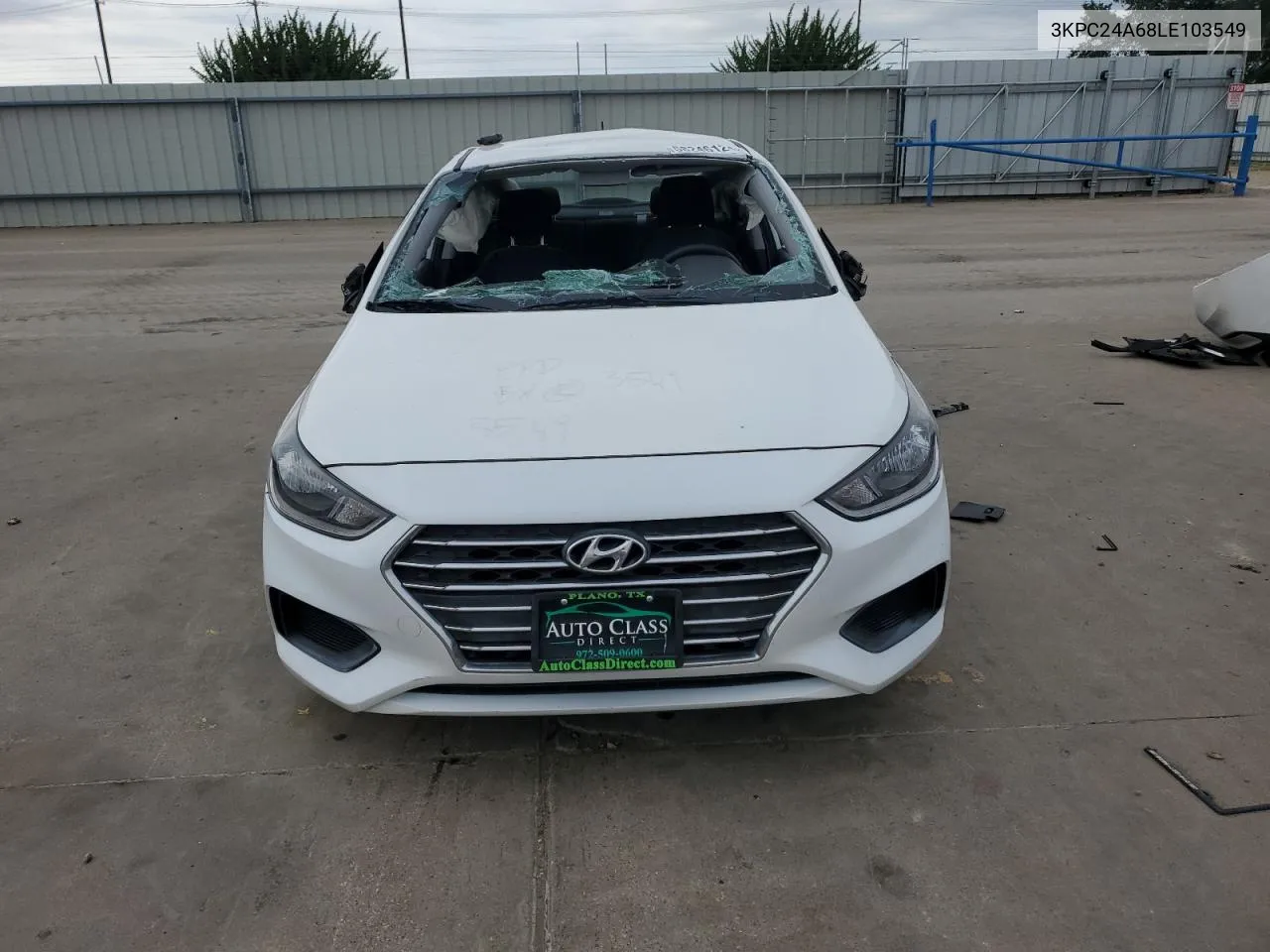 2020 Hyundai Accent Se VIN: 3KPC24A68LE103549 Lot: 58246124