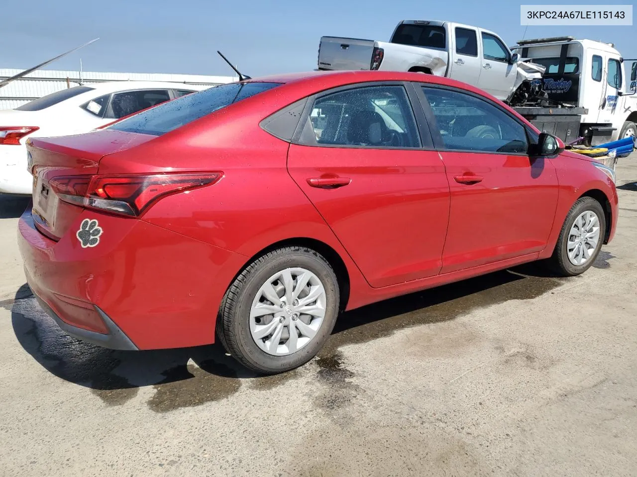 3KPC24A67LE115143 2020 Hyundai Accent Se