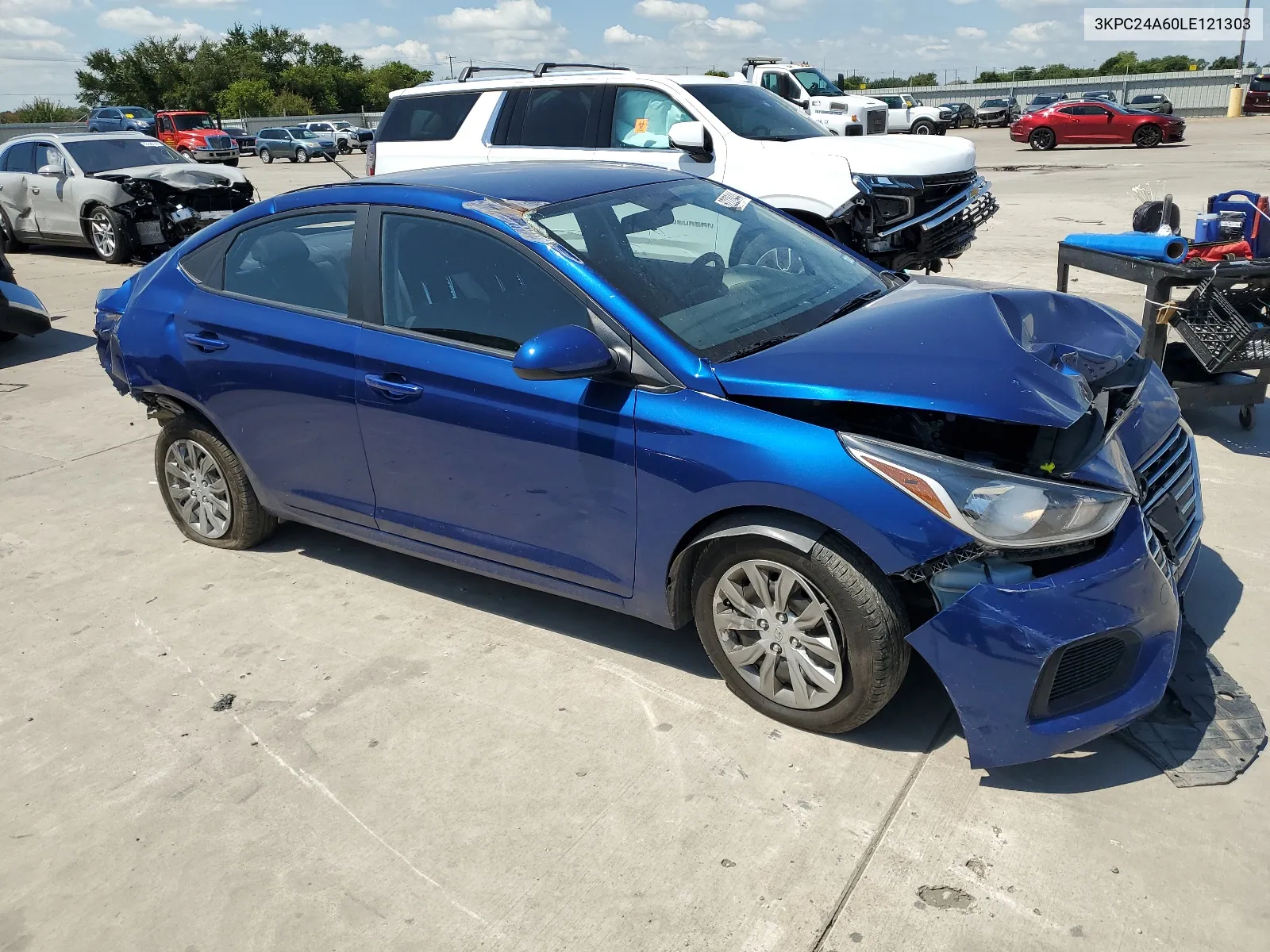 2020 Hyundai Accent Se VIN: 3KPC24A60LE121303 Lot: 62220444