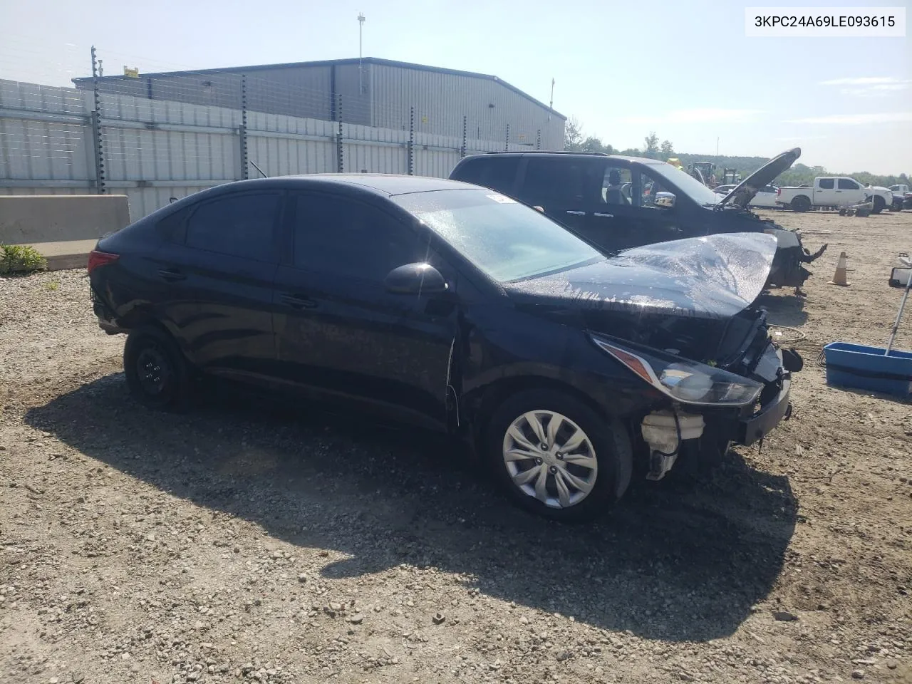 2020 Hyundai Accent Se VIN: 3KPC24A69LE093615 Lot: 63246794