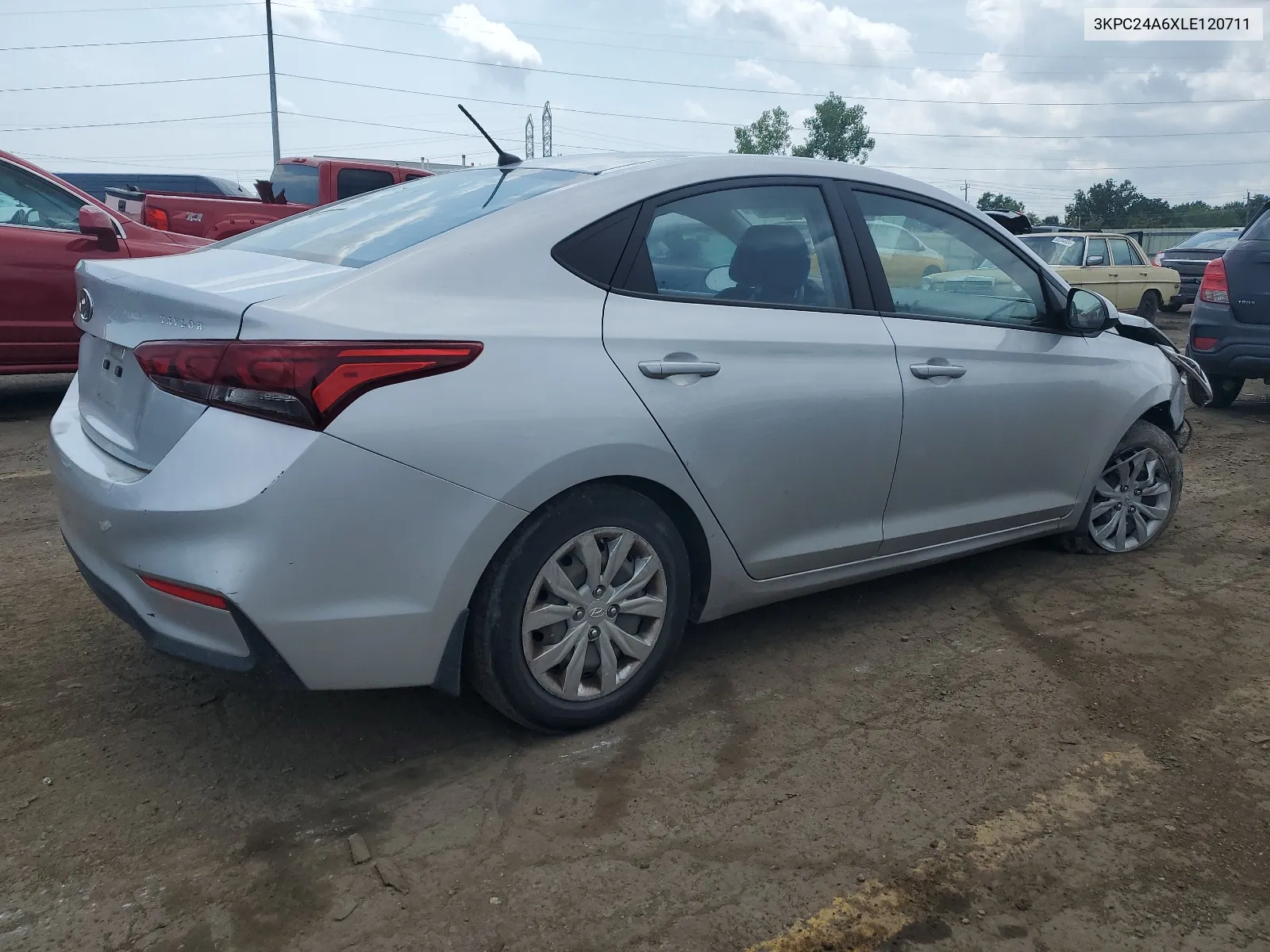 2020 Hyundai Accent Se VIN: 3KPC24A6XLE120711 Lot: 64986574