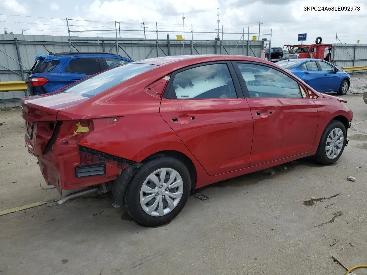 2020 Hyundai Accent Se VIN: 3KPC24A68LE092973 Lot: 65529744