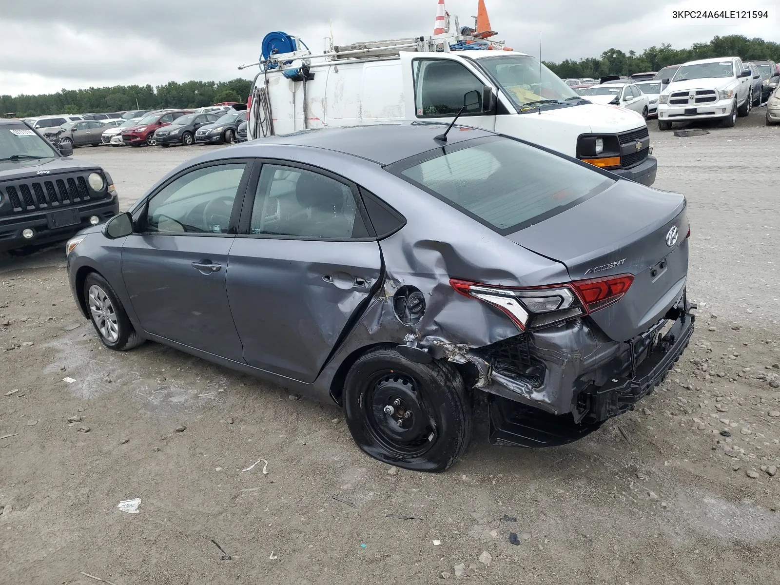 2020 Hyundai Accent Se VIN: 3KPC24A64LE121594 Lot: 65665004