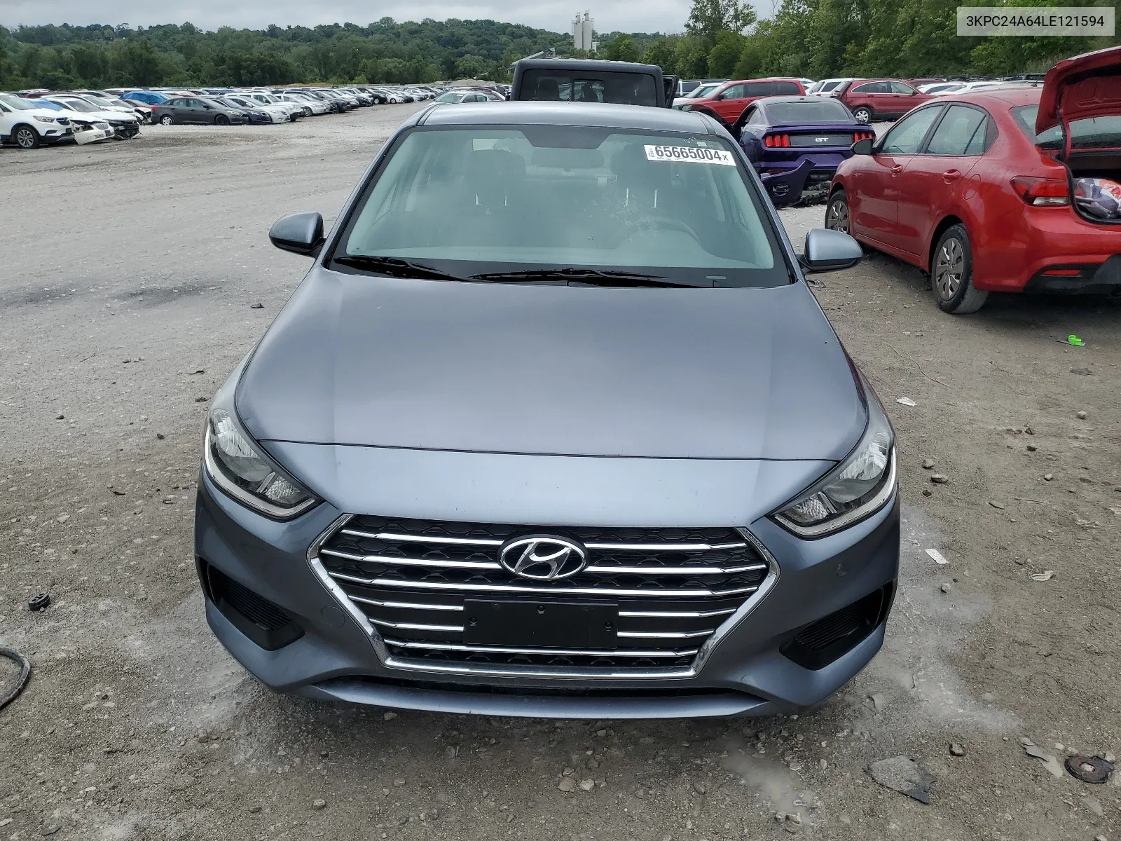 2020 Hyundai Accent Se VIN: 3KPC24A64LE121594 Lot: 65665004