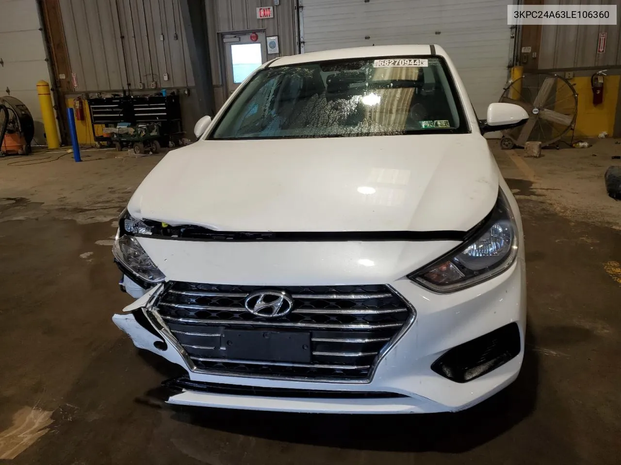 2020 Hyundai Accent Se VIN: 3KPC24A63LE106360 Lot: 68270944