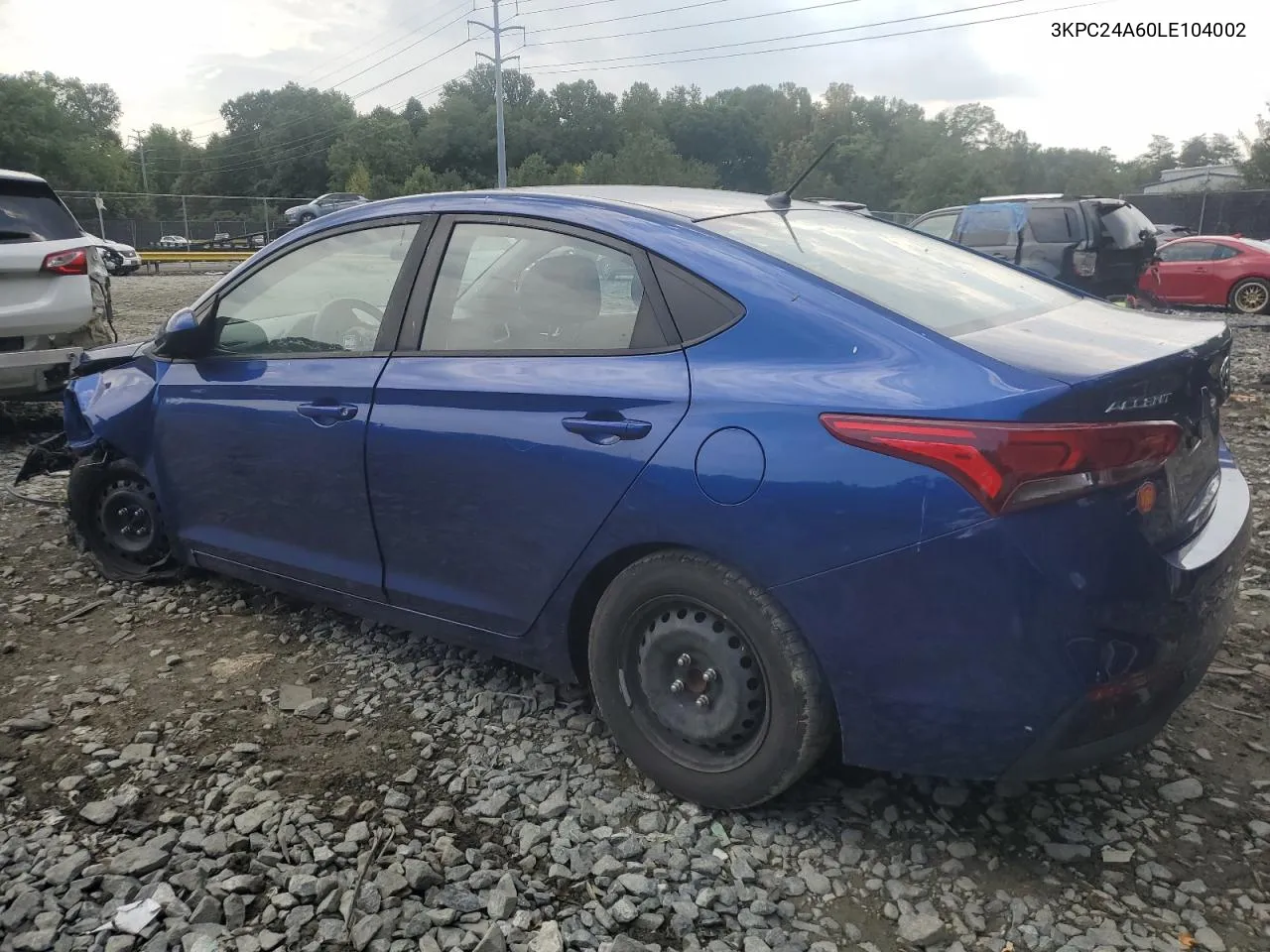 2020 Hyundai Accent Se VIN: 3KPC24A60LE104002 Lot: 69435064