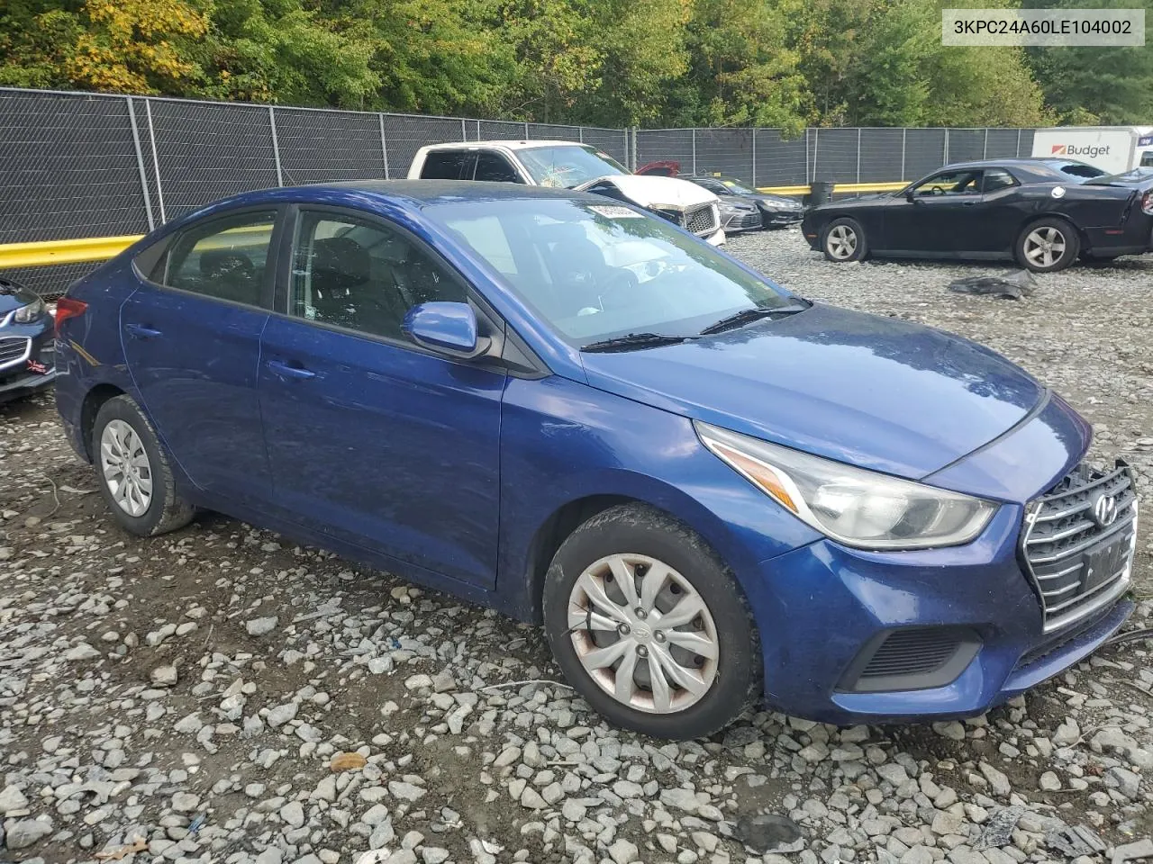 3KPC24A60LE104002 2020 Hyundai Accent Se