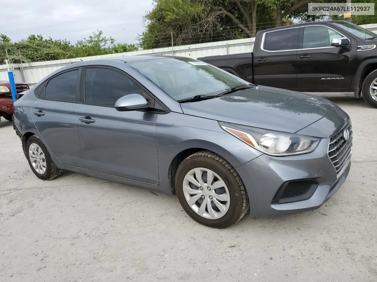 2020 Hyundai Accent Se VIN: 3KPC24A67LE112937 Lot: 70508744