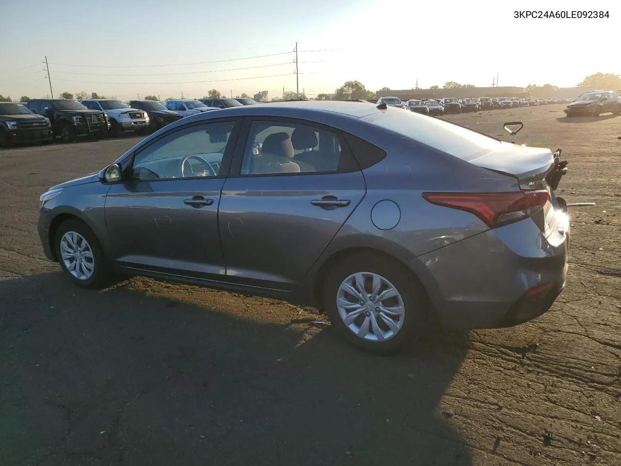 2020 Hyundai Accent Se VIN: 3KPC24A60LE092384 Lot: 71611564