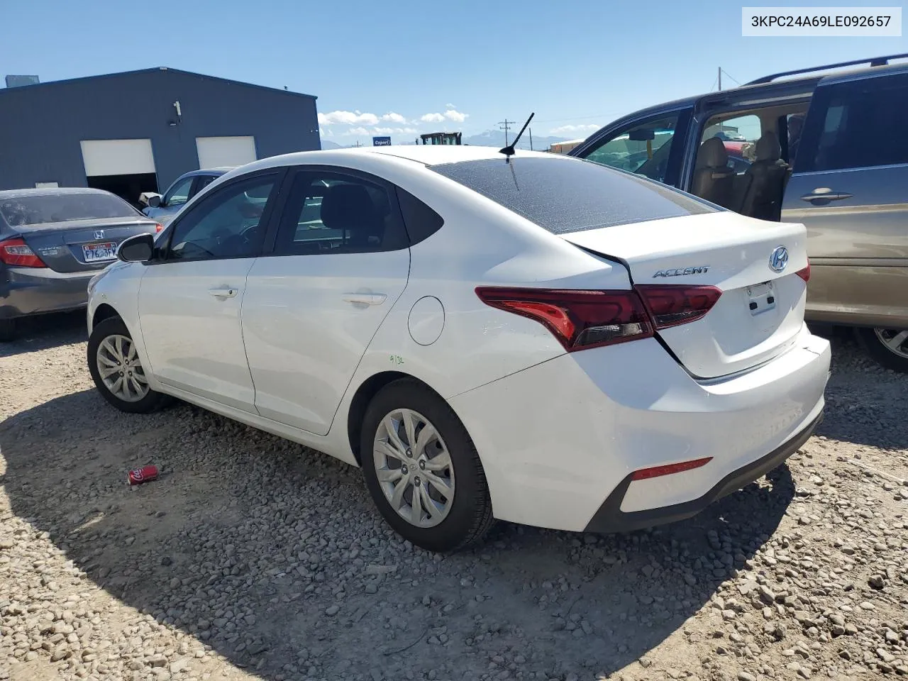 2020 Hyundai Accent Se VIN: 3KPC24A69LE092657 Lot: 71910544