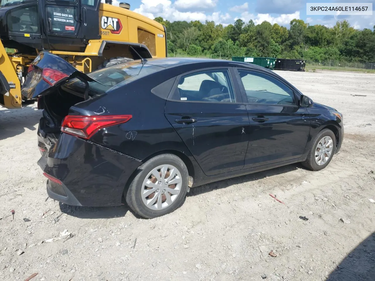 2020 Hyundai Accent Se VIN: 3KPC24A60LE114657 Lot: 72074724