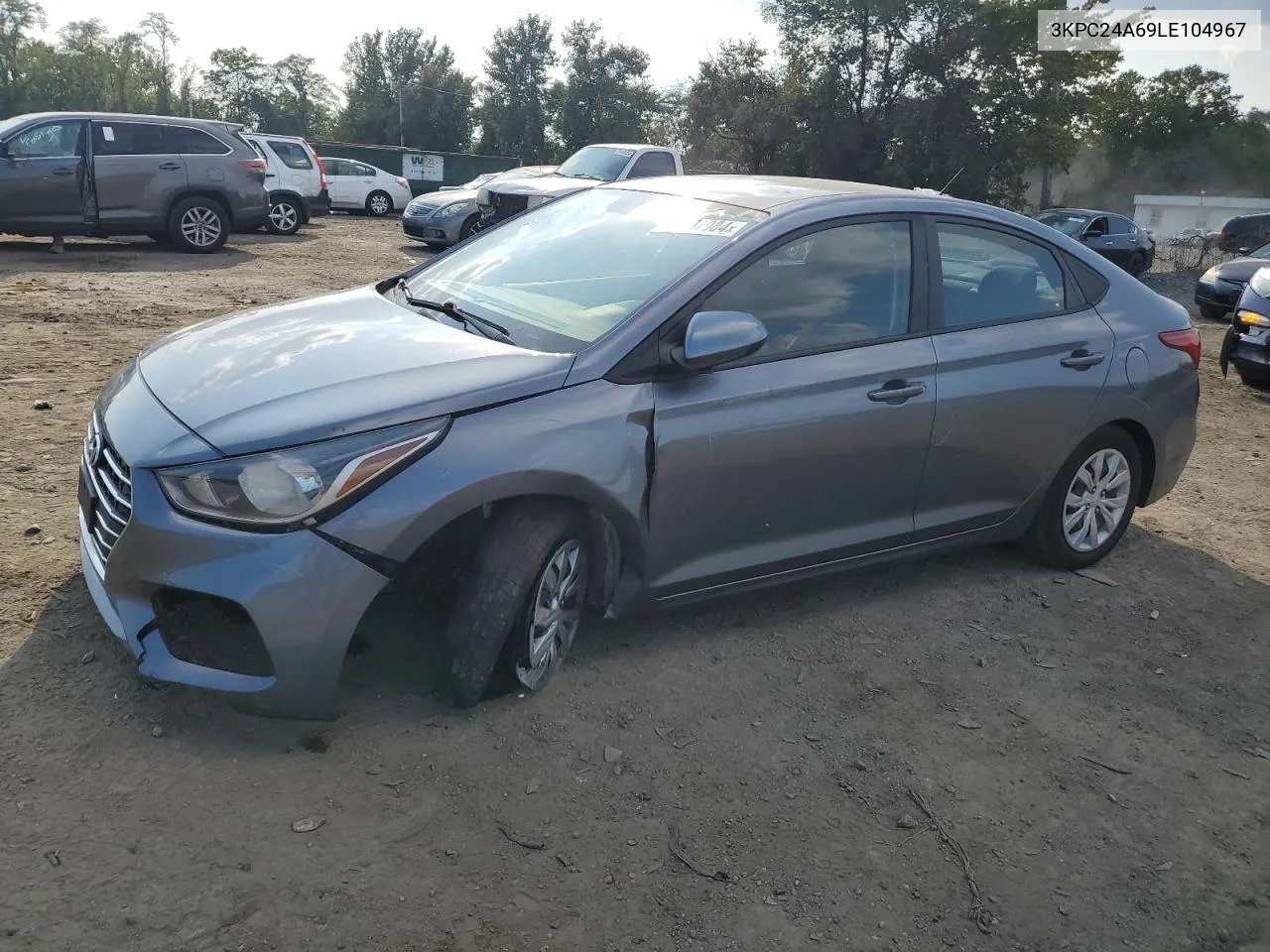 2020 Hyundai Accent Se VIN: 3KPC24A69LE104967 Lot: 72161984