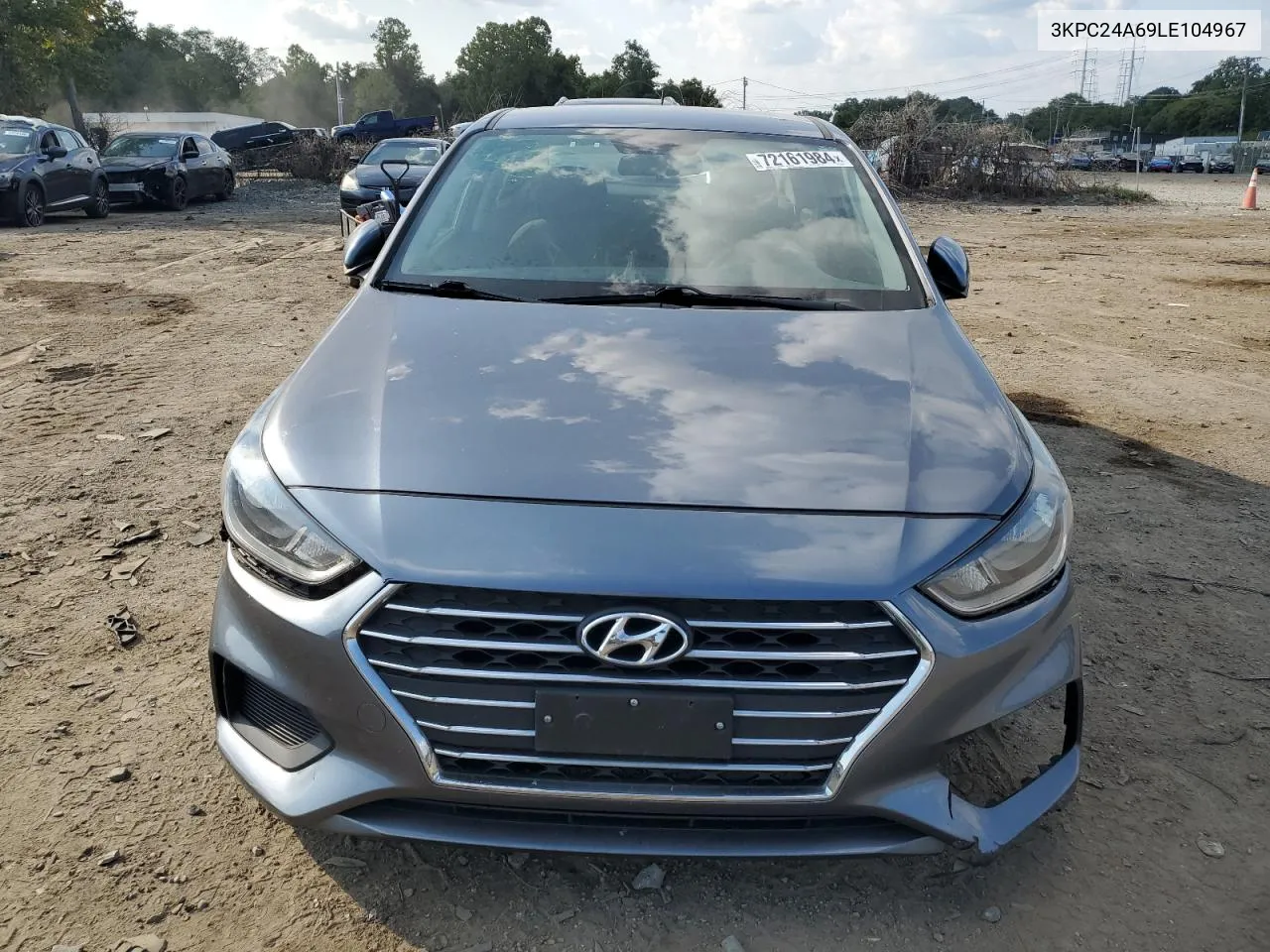 2020 Hyundai Accent Se VIN: 3KPC24A69LE104967 Lot: 72161984