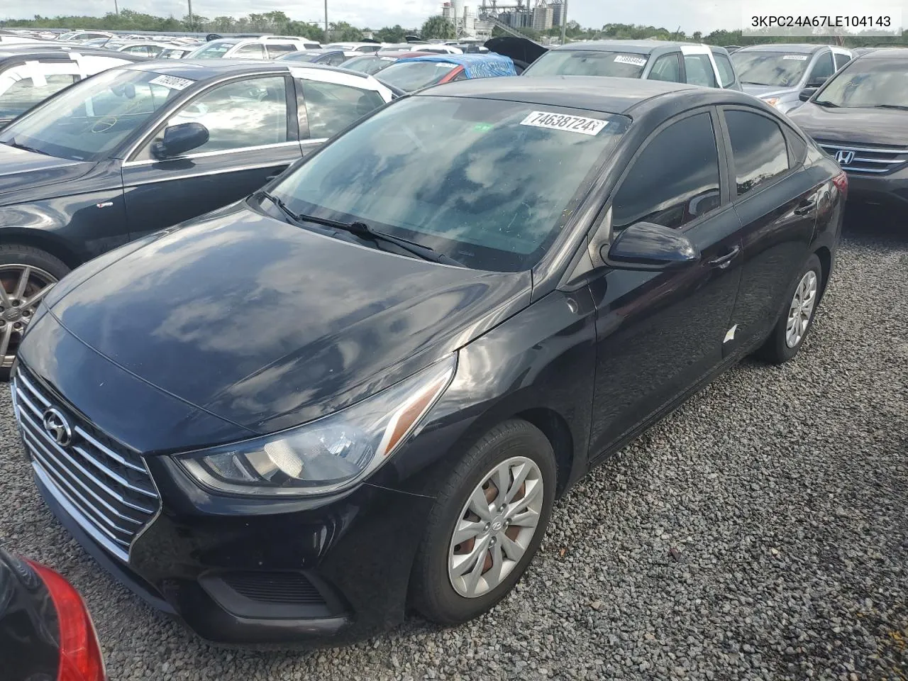 3KPC24A67LE104143 2020 Hyundai Accent Se