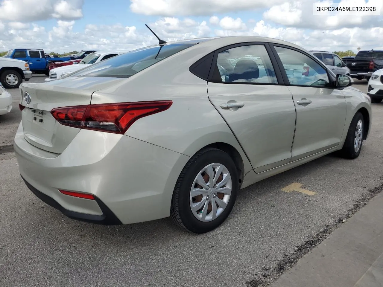 2020 Hyundai Accent Se VIN: 3KPC24A69LE122398 Lot: 75115924