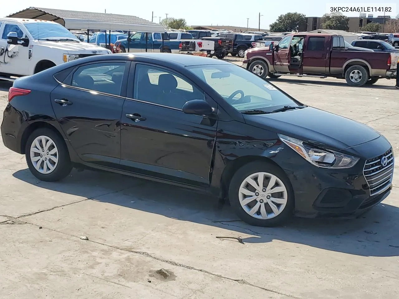 2020 Hyundai Accent Se VIN: 3KPC24A61LE114182 Lot: 75212344