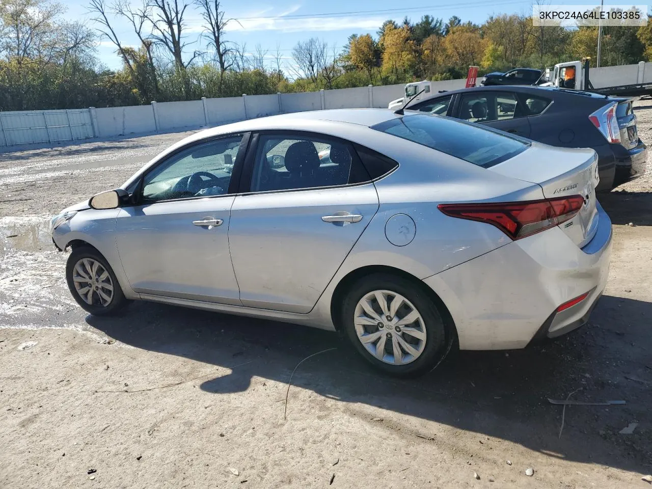 2020 Hyundai Accent Se VIN: 3KPC24A64LE103385 Lot: 75533454