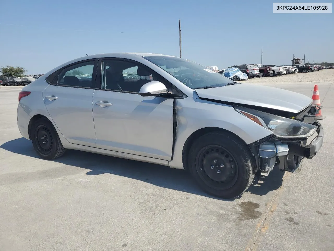 2020 Hyundai Accent Se VIN: 3KPC24A64LE105928 Lot: 75693524