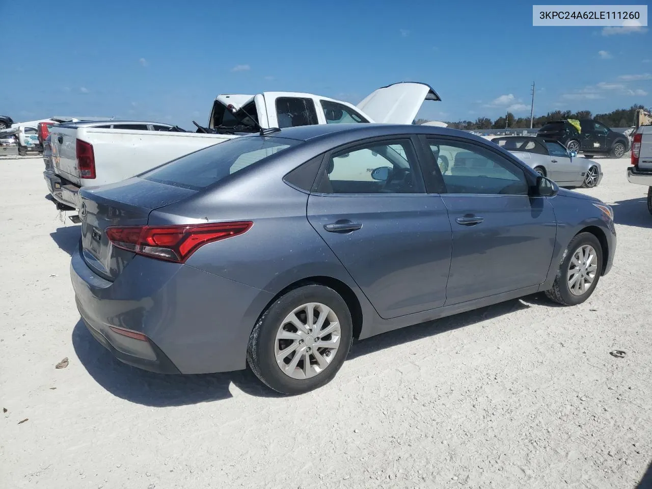 2020 Hyundai Accent Se VIN: 3KPC24A62LE111260 Lot: 77141074