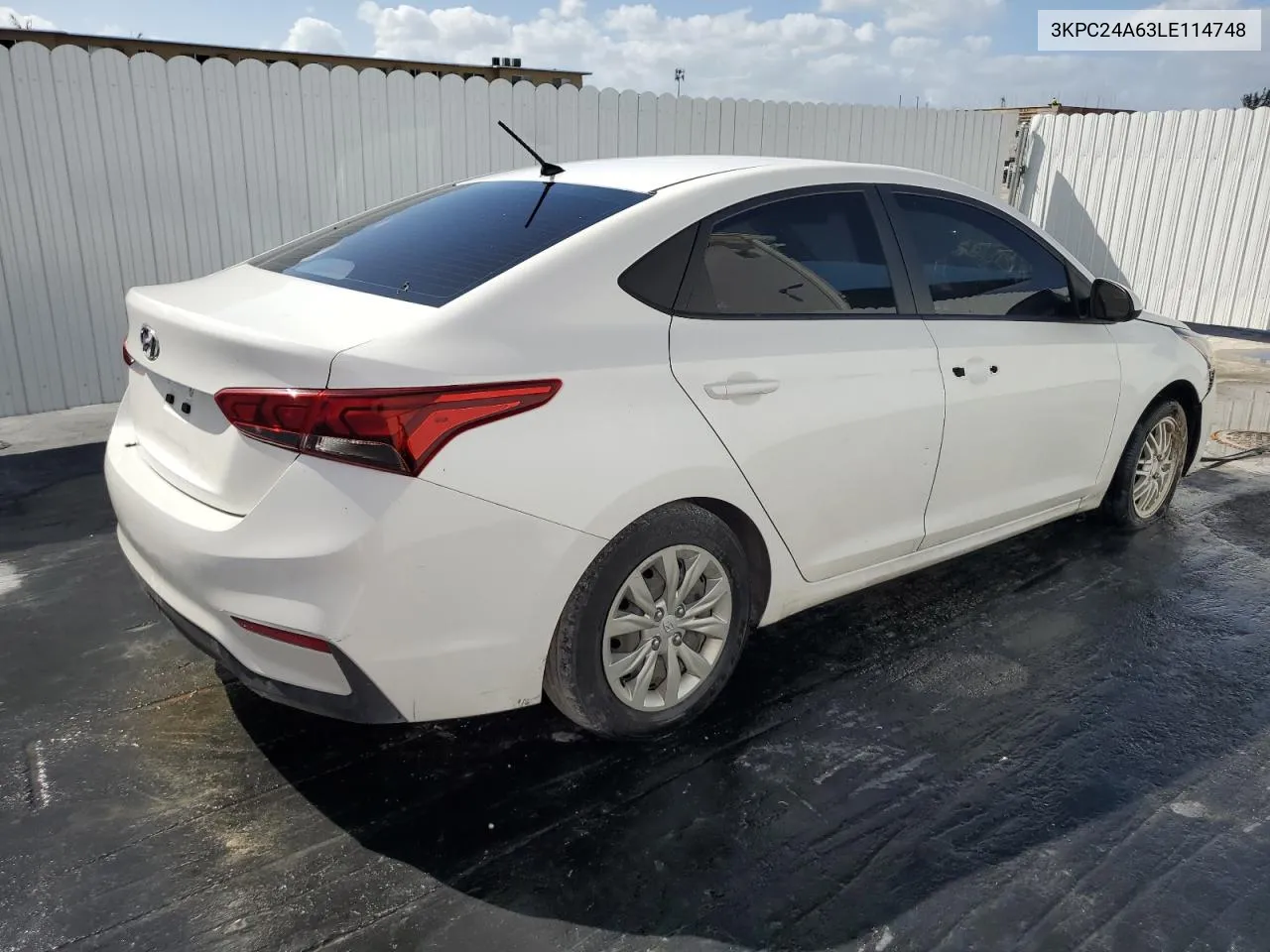 2020 Hyundai Accent Se VIN: 3KPC24A63LE114748 Lot: 77142204