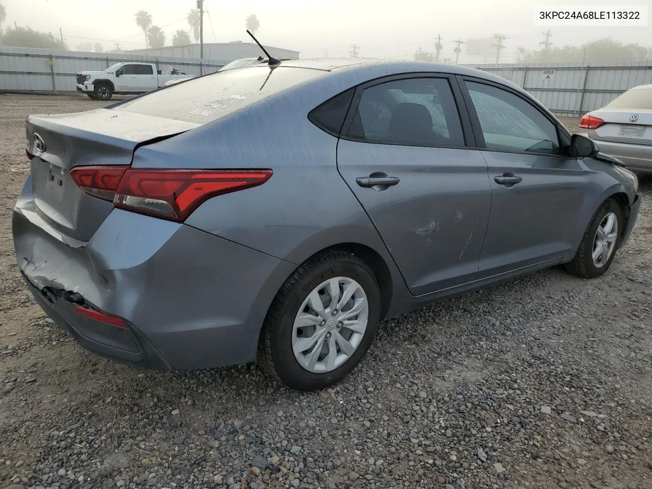 2020 Hyundai Accent Se VIN: 3KPC24A68LE113322 Lot: 78067094