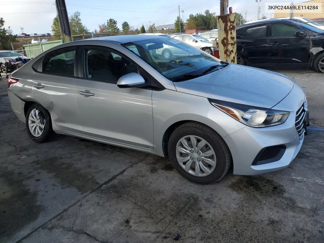 2020 Hyundai Accent Se VIN: 3KPC24A69LE114284 Lot: 78389284