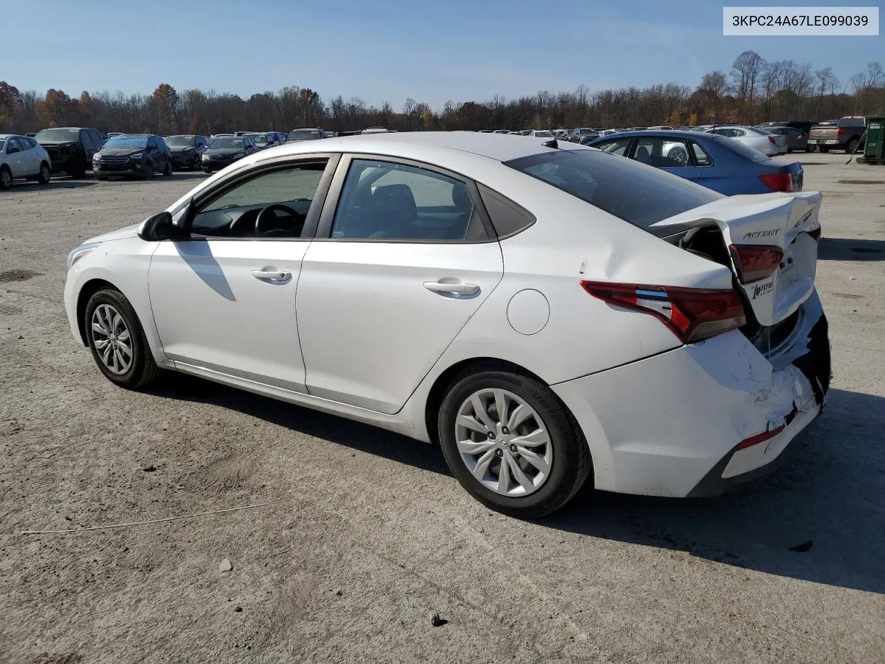 2020 Hyundai Accent Se VIN: 3KPC24A67LE099039 Lot: 78516324