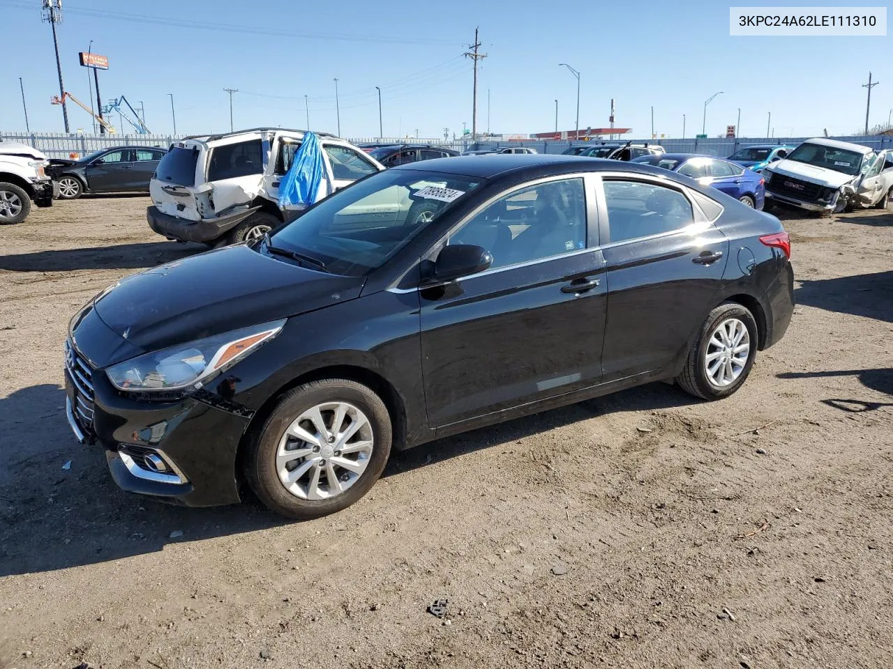 2020 Hyundai Accent Se VIN: 3KPC24A62LE111310 Lot: 78958624