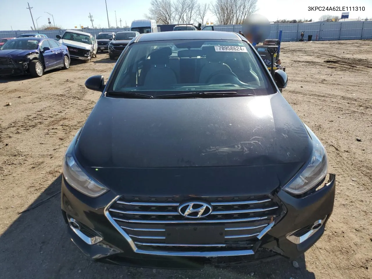 2020 Hyundai Accent Se VIN: 3KPC24A62LE111310 Lot: 78958624