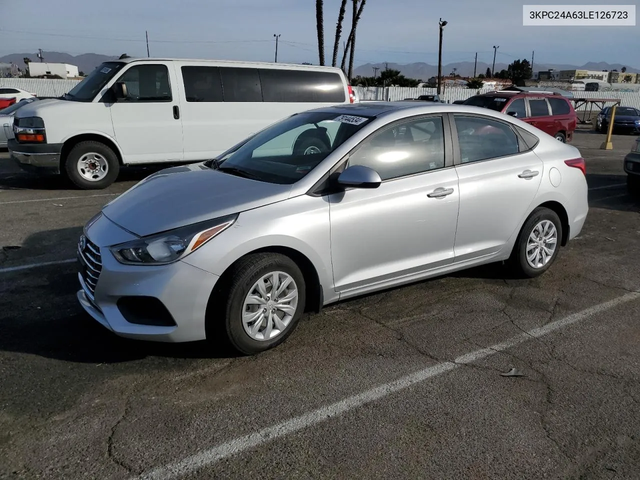 2020 Hyundai Accent Se VIN: 3KPC24A63LE126723 Lot: 79144534