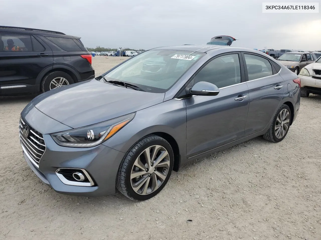 2020 Hyundai Accent Limited VIN: 3KPC34A67LE118346 Lot: 79717804