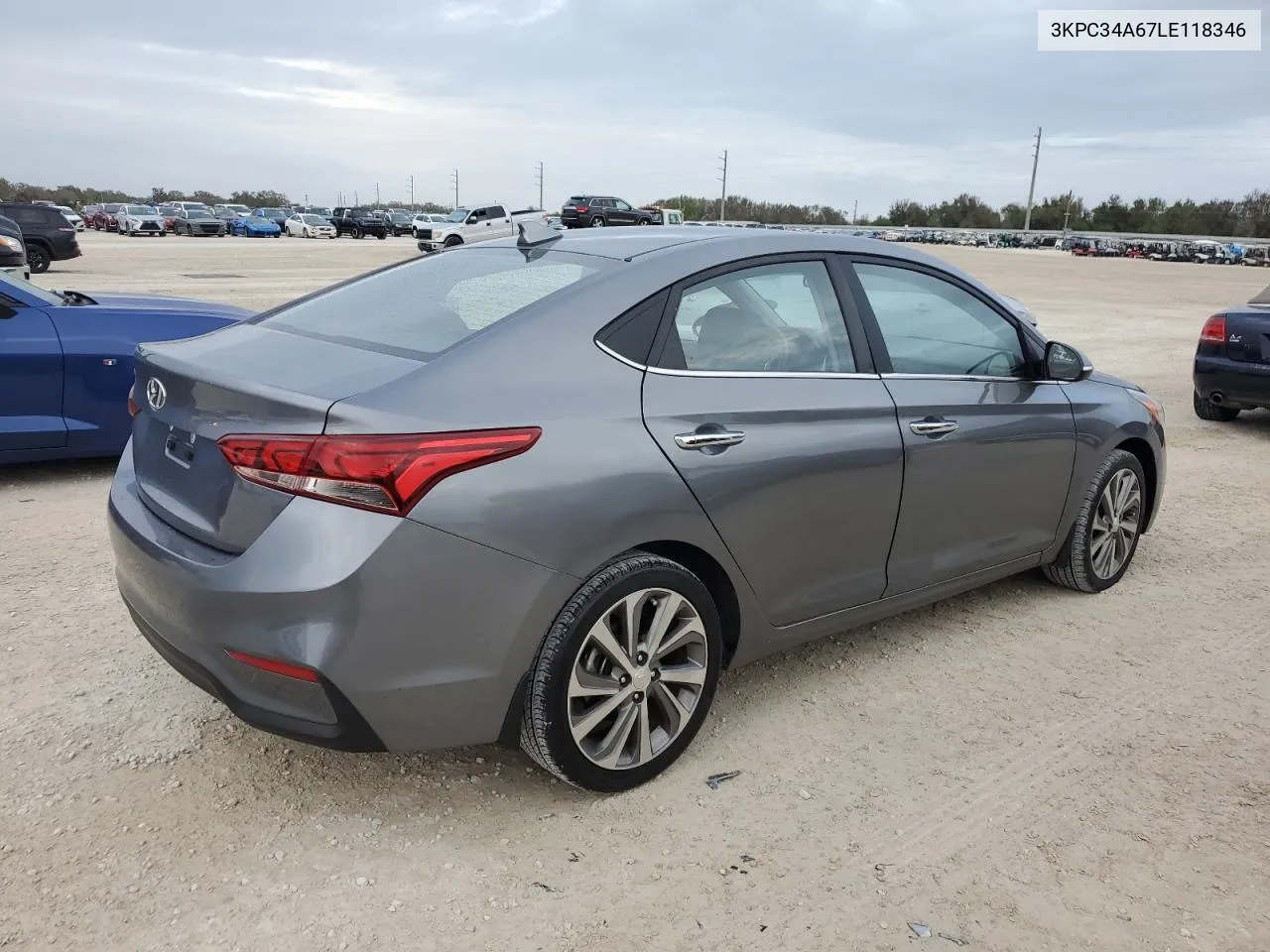 2020 Hyundai Accent Limited VIN: 3KPC34A67LE118346 Lot: 79717804