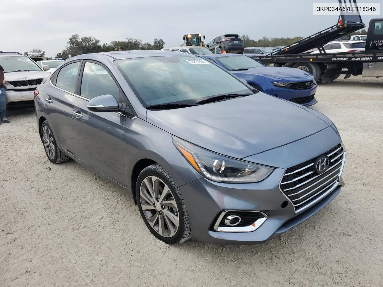 2020 Hyundai Accent Limited VIN: 3KPC34A67LE118346 Lot: 79717804