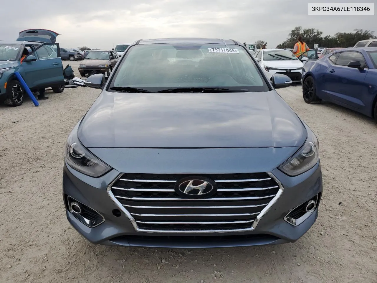 2020 Hyundai Accent Limited VIN: 3KPC34A67LE118346 Lot: 79717804