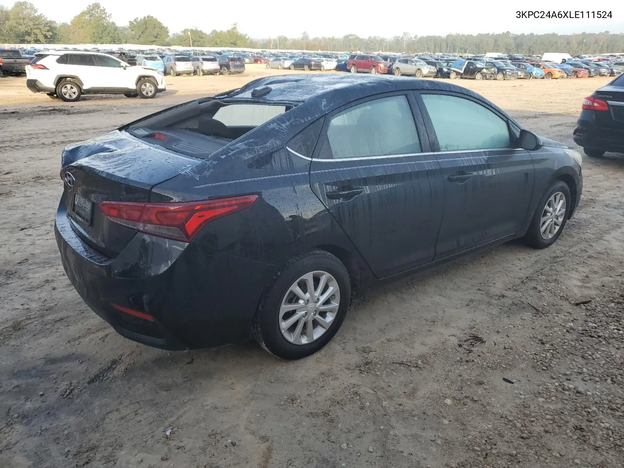 2020 Hyundai Accent Se VIN: 3KPC24A6XLE111524 Lot: 80120934